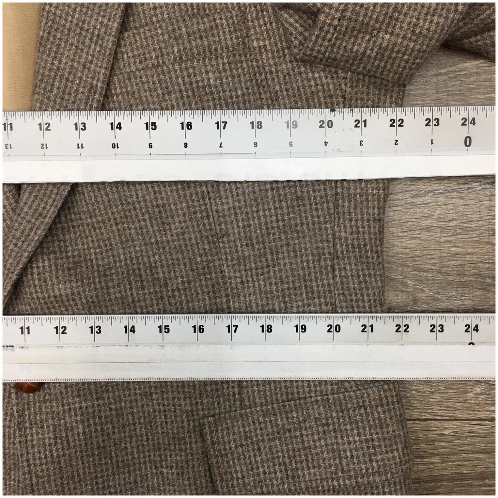 VINTAGE HAGGAR‎ Mens Tweed Wool Blazer Sport Coat Casual Jacket Size 44R Suit